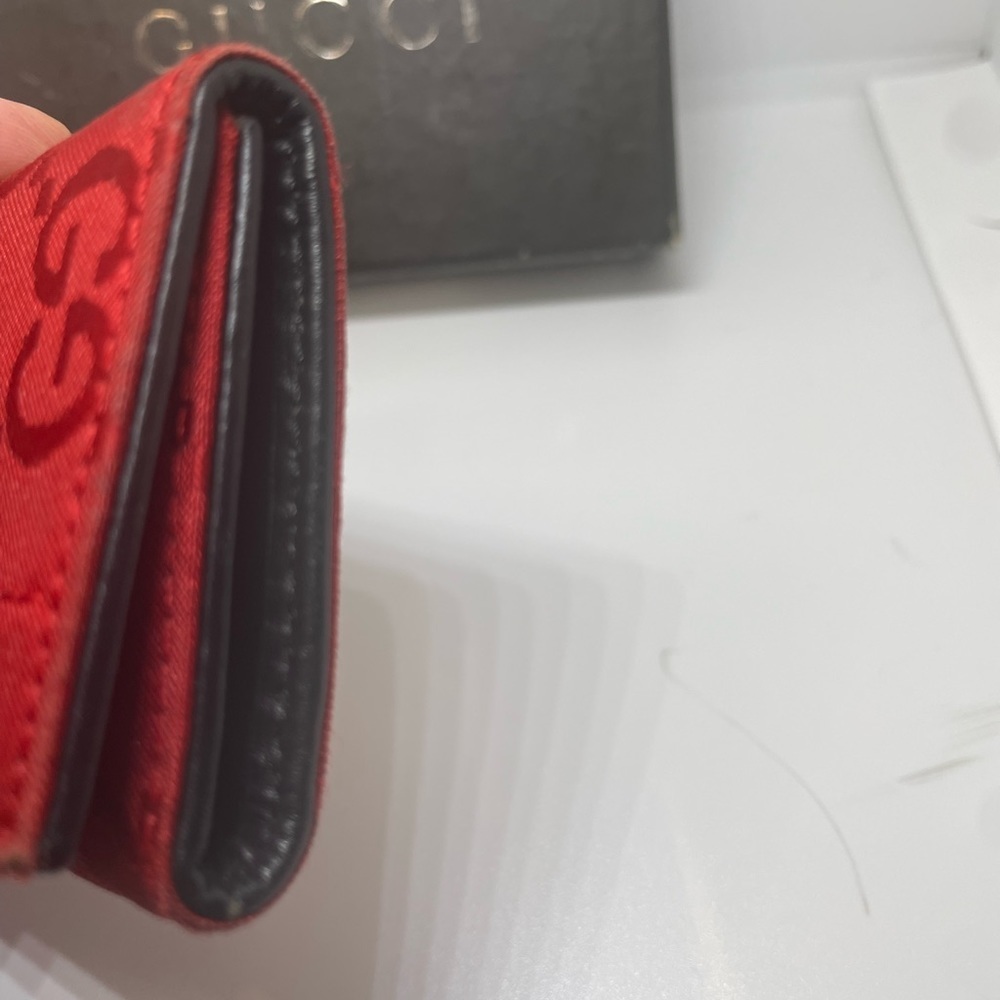 GUCCI key wallet GG canvas and leather inside Authentic used - Picture 2 of 8